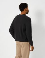 Cardigan - Patte de boutonnage - noir