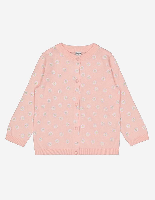Baby Strickjacke - Florales Muster   