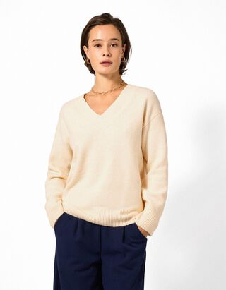 Pullover - Oversized Fit - Beige