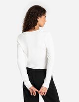 Majica dugih rukava - LENZING™ ECOVERO™ - bela