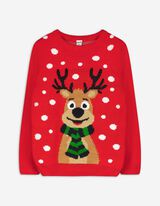 Strickpullover - Christmas - rot