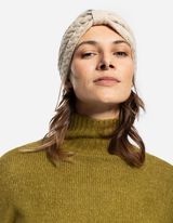 Čelenka - káblový úplet - bezova