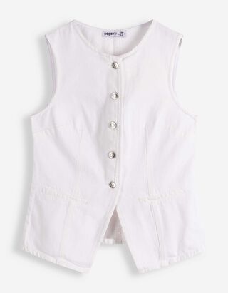 Gilet - Coupe Slim Fit - blanc