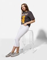 Caprihose - Twill - wei&szlig;