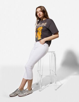 Caprihose - Twill - wei&szlig;