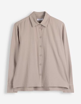 Overhemdblouse - Shacket - grijs