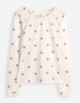 Pyjama Set aus Sweatshirt und Hose - Allover-Muster - Off-White