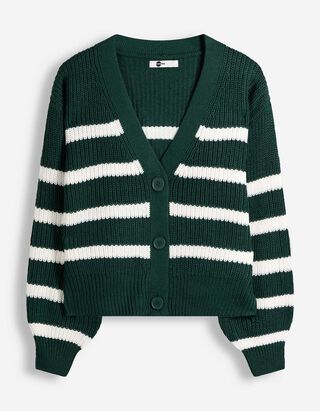 Strickjacke - Strick - Dunkelgr&uuml;n