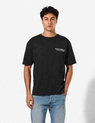 T-Shirt - R&uuml;ckenprint - schwarz