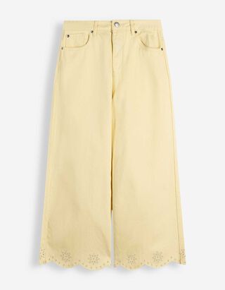 Jeans - Wide Fit - hellgelb