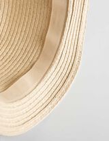 Zomerhoed - Borduursels - beige