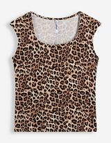 T-Shirt - Leopardenmuster - Beige