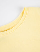 Tricou - M&acirc;neci balon - Galben deschis