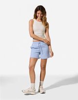 Cropped Top - Gerippt - Grau