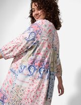 Kleid - Allover-Muster - wei&szlig;