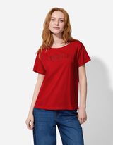 T-shirt - Broderies - Rouge