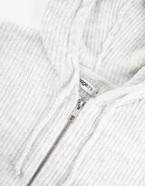 Strickjacke - Cropped - wei&szlig;