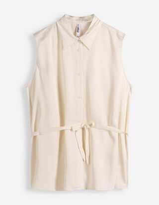 Bluse - einfarbig - wei&szlig;