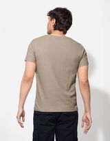 T-Shirt - Knopfleiste - beige