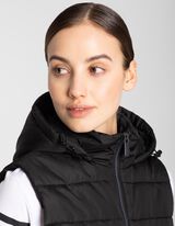 Pro&scaron;iveni prsluk - Kapuljača - crna