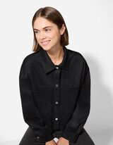 Jakna košulja - Imitacija antilopa - crna