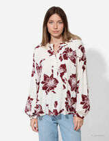 Blúz - Virágmintás - feher