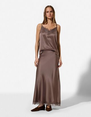 Midirock - einfarbig - Dunkelbraun