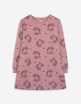 Longpullover - Allover-Print - rosa