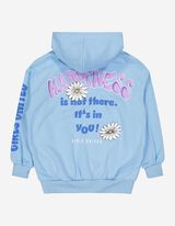 Hoodie - Print - blauw