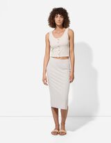 Rock - Rippenstruktur - weiß