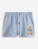 Badehose - Seersucker - hellblau