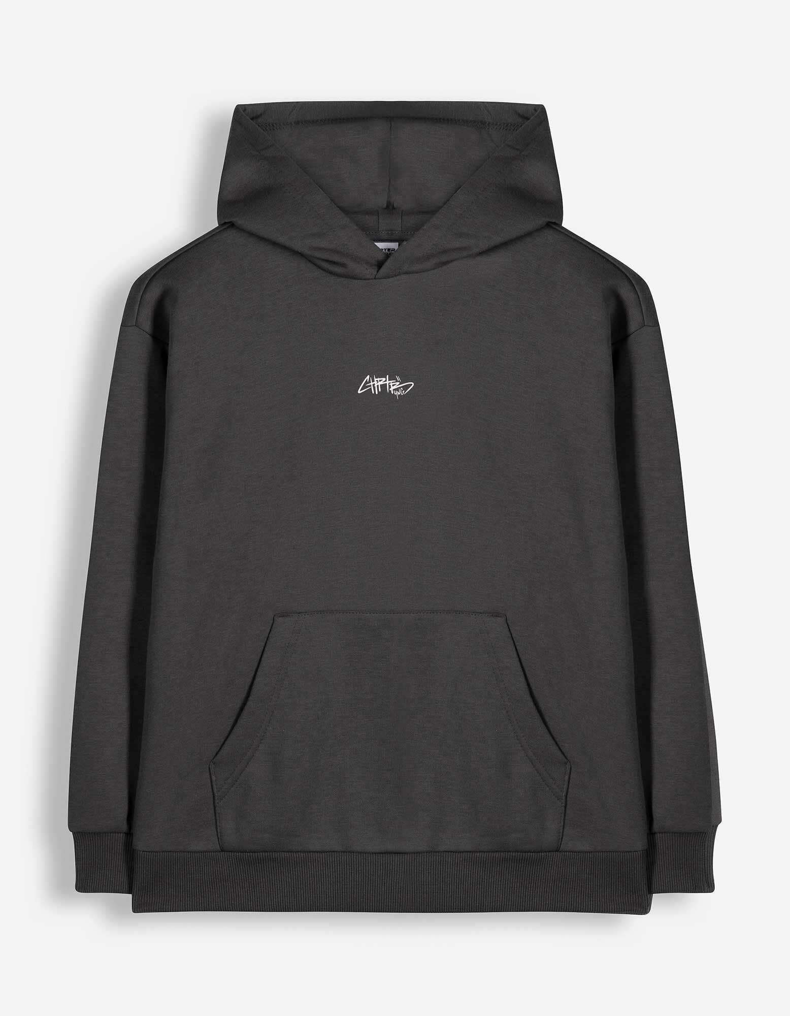 Bluză cu glugă - Oversized Fit - Gri &icirc;nchis