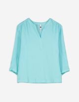 Bluse - einfarbig - t&uuml;rkis