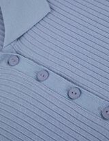 Longsleeve - Geribde structuur - lichtblauw