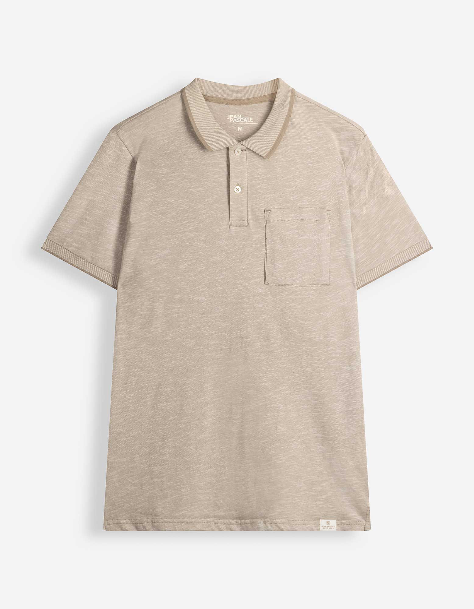 T-Shirt - Polokragen - Taupe
