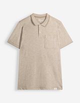 T-Shirt - Polokragen - Taupe