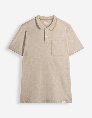 T-Shirt - Polokragen - Taupe