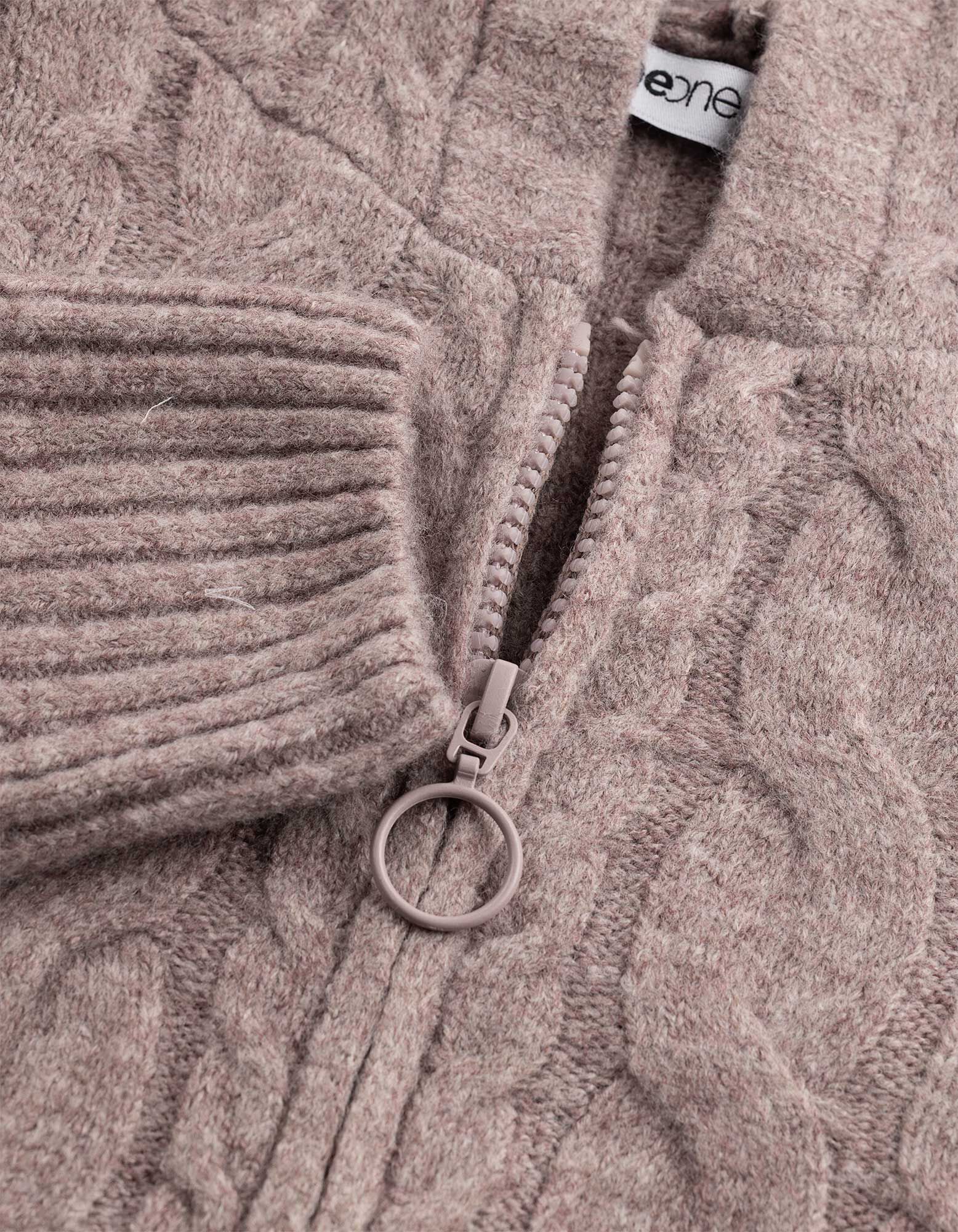 Cardigan - Zopfstrick - Lila