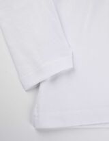 Langarmshirt - Baumwoll-Mix - wei&szlig;