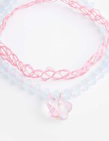 Kette - 2er-Pack - rosa