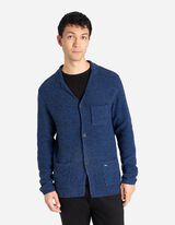 Kardigán - Durva kötésű - sotetkek