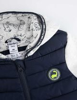 pikowana kurtka - naszywka - ciemny niebieski