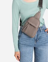 Popruh na tašku - Kombinácia vzorov - cierna