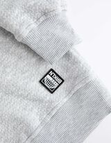 sweter - dzianina dresowa - jasny szary