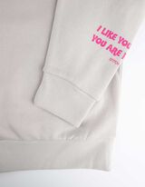 Mikina s kapucňou - Zadn&yacute; v&yacute;tlačok - bezova