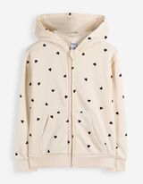 Sweatjacke - Oversized Fit - Beige