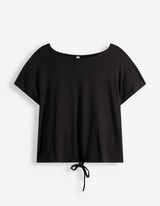 T-Shirt - Knotendetail - schwarz