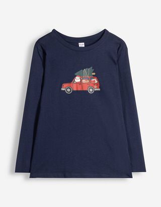 Langarmshirt - Christmas - Dunkelblau