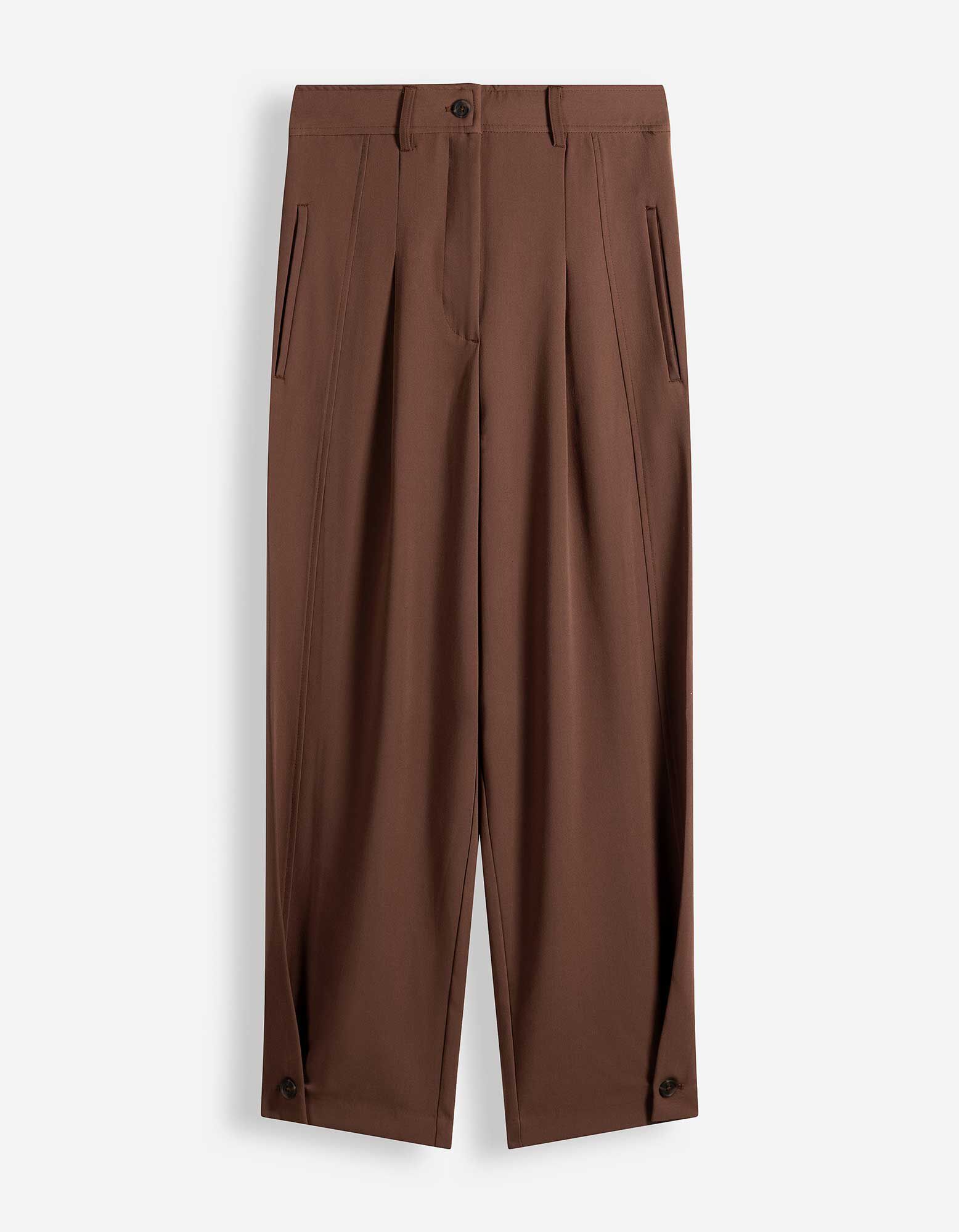 Broek - Imitatie su&egrave;de - bruin