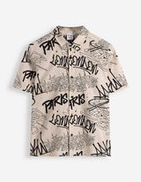 Hemd - Leinen-Optik - Beige